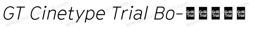 GT Cinetype Trial Bo字体转换